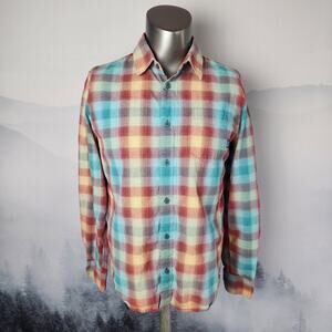 Vans Johnny Layton Collab Multicolor Plaid Button Up Shirt | Mens Medium